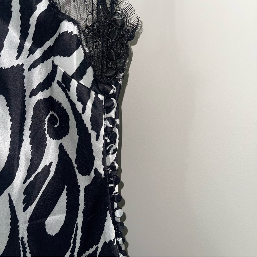 NICHOLAS Sage lace-trimmed printed satin maxi dress - Picture 10 of 11